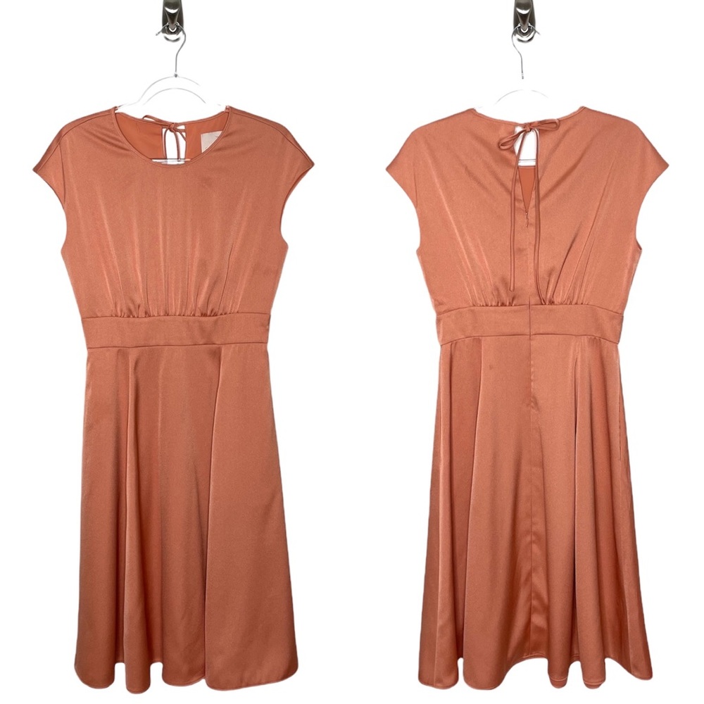 Gal Meets Glam | Julia Crepe Back Satin Midi Dress In Langoustino 6